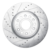 R1 Concepts R1 2019-2025 Ram 1500 Front Left Drilled & Slotted Silver Brake Rotor