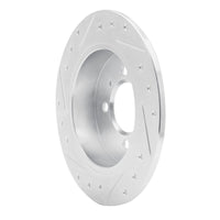 R1 Concepts R1 91-94 Nissan NX Rear Right Drilled & Slotted Silver Brake Rotor