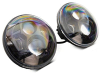 Raxiom 07-18 Jeep Wrangler JK 7-In LED Headlights- Black Housing (Clear Lens)