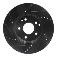 R1 Concepts R1 96-15 Mercedes-Benz C280 Front Right Drilled & Slotted Black Brake Rotor