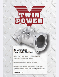 TwinPower Twin Power 55mm Aluminum High Flow Intake Manifold for 2017+ M8