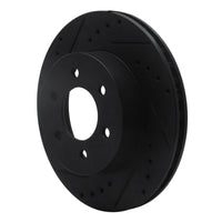 R1 Concepts R1 91-96 Dodge Dakota 4WD Front Left Drilled & Slotted Black Brake Rotor
