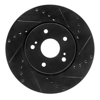 R1 Concepts R1 10-13 Suzuki Kizashi Front Right Drilled & Slotted Black Brake Rotor