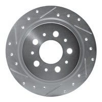 R1 Concepts R1 97-98 Volvo S90 Rear Left Drilled & Slotted Silver Brake Rotor