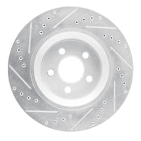R1 Concepts R1 11-12 Jeep Liberty Front Right Drilled & Slotted Silver Brake Rotor