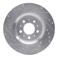 R1 Concepts R1 98-04 Volvo C70 Front Right Drilled & Slotted Silver Brake Rotor