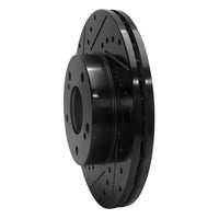 R1 Concepts R1 87-89 Nissan 300ZX Turbo Front Left Drilled & Slotted Black Brake Rotor