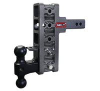 GEN-Y Hitch Gen-Y Mega Duty 2in Offset Shank 7.5in Drop 2K TW 10K Hitch w/GH-031 Dual-Ball/GH-032 Pintle Lock