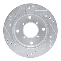 R1 Concepts R1 89-01 Chevrolet Metro Front Right Drilled & Slotted Silver Brake Rotor