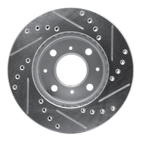 R1 Concepts R1 84-90 Honda Accord Sedan Front Left Drilled & Slotted Silver Brake Rotor