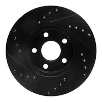 R1 Concepts R1 90-05 Buick Skylark Front Right Drilled & Slotted Black Brake Rotor