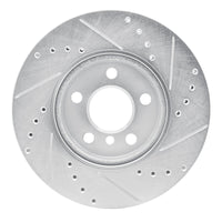 R1 Concepts R1 14-21 Mini Cooper (Excl Clubman) Front Left Drilled & Slotted Silver Brake Rotor