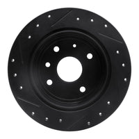 R1 Concepts R1 04-10 Chevrolet Epica (Mexico) Rear Right Drilled & Slotted Black Brake Rotor