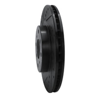R1 Concepts R1 92-96 Honda Prelude Front Left Drilled & Slotted Black Brake Rotor