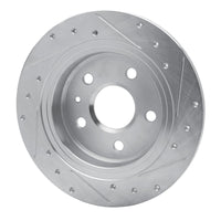 R1 Concepts R1 11-16 Buick LaCrosse Rear Left Drilled & Slotted Silver Brake Rotor