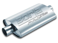 Borla Pro-XS 2inch, 2inch, 14inch x 9-1/2inch x 4inch Oval Cen/Cen w/o Notch Turbo Muffler