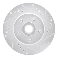R1 Concepts R1 87-92 Lincoln Mark VII Front Right Drilled & Slotted Silver Brake Rotor