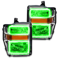 ORACLE Lighting Oracle 08-10 Ford F250 Pre-Assembled Halo Headlights - Chrome Housing - w/ 2.0 Controller
