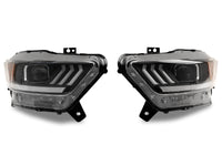 Raxiom 15-17 Ford Mustang GT350 GT500 LED Projector Headlights- Black Housing (Clear Lens)