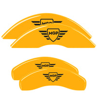 MGP 4 Caliper Covers Engraved Front & Rear MGP Yellow Finish Black Characters 2011 Audi A3