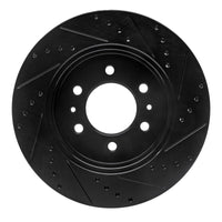 R1 Concepts R1 09-09 Ford F-150 4WD Front Left Drilled & Slotted Black Brake Rotor