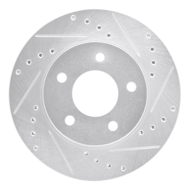 R1 Concepts R1 01-07 Buick Rendezvous Front Right Drilled & Slotted Silver Brake Rotor