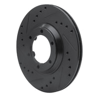 R1 Concepts R1 84-87 Isuzu Pickup Front Left Drilled & Slotted Black Brake Rotor