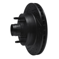 R1 Concepts R1 73-93 Ford E-150 Econoline Front Left Drilled & Slotted Black Brake Rotor