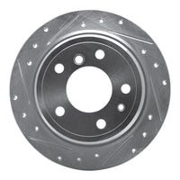 R1 Concepts R1 81-86 BMW 733I Rear Left Drilled & Slotted Silver Brake Rotor