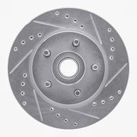R1 Concepts R1 84-87 Lincoln CONTINENTAL Front Right Drilled & Slotted Silver Brake Rotor