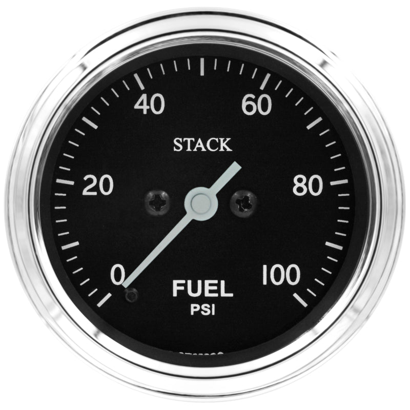 Autometer Stack 52mm 0-100 PSI 1/8in NPTF Male Pro Stepper Motor Fuel Pressure Gauge - Classic