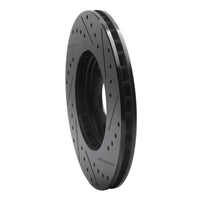 R1 Concepts R1 95-06 Chrysler Sebring Front Left Drilled & Slotted Black Brake Rotor
