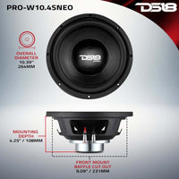 DS18 10in 350 Watts RMS 2 ohm Neodymium Cone Woofer