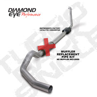 Diamond Eye Performance Diamond Eye KIT 5in TB MFLR RPLCMENT PIPE SGL ALUM 94-97 5 7 3L F250/F350 PWRSTROKE NFS W CARB STDS