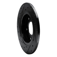 R1 Concepts R1 88-92 Dodge Monaco Rear Right Drilled & Slotted Black Brake Rotor