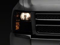 Raxiom 07-14 Chevrolet Silverado 1500 HD Axial OEM Rep Headlights- Chrome Housing- Smoked Lens