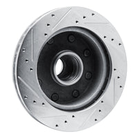 R1 Concepts R1 80-85 Ford E-250 Econoline Club Wagon Front Right Drilled & Slotted Silver Brake Rotor