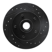 R1 Concepts R1 86-92 Ford Bronco II Front Right Drilled & Slotted Black Brake Rotor