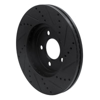 R1 Concepts R1 03-11 Ford Crown Victoria Front Left Drilled & Slotted Black Brake Rotor