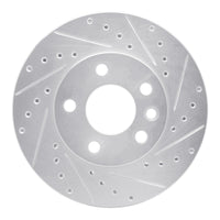 R1 Concepts R1 96-00 Volkswagen EuroVan Front Right Drilled & Slotted Silver Brake Rotor
