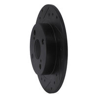R1 Concepts R1 87-92 Chevrolet Nova Rear Left Drilled & Slotted Black Brake Rotor