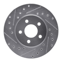 R1 Concepts R1 84-95 Chrysler LeBaron GTC & GTS Front Left Drilled & Slotted Silver Brake Rotor