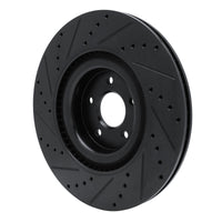 R1 Concepts R1 16-18 Ford Focus Front Right Drilled & Slotted Black Brake Rotor