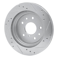 R1 Concepts R1 86-91 Mazda RX-7 Rear Left Drilled & Slotted Silver Brake Rotor