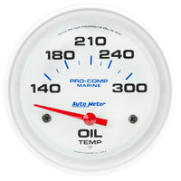 Autometer Marine White Air-Core Electric Oil Temperature Gauge 2-5/8in 140-300 Deg F