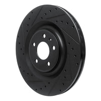R1 Concepts R1 2017-2025 Audi Q8 e-Tron Sportback Rear Left Drilled & Slotted Black Brake Rotor