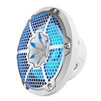 DS18 NXL-M Series Spkr w/ RGB LED Lights 10in 2-Way 200 Watts RMS 4 ohm Wht Grill Detached w/ Cover