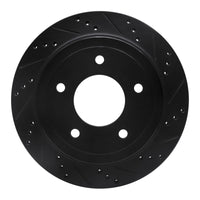 R1 Concepts R1 04-06 Ford E-150 Club Wagon Rear Right Drilled & Slotted Black Brake Rotor