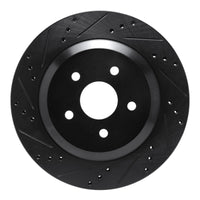 R1 Concepts R1 04-07 Ford Freestar Rear Left Drilled & Slotted Black Brake Rotor