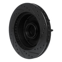 R1 Concepts R1 1986-1994 Ford F-250 2WD (Excl Super Duty) Front Left Drilled & Slotted Black Brake Rotor